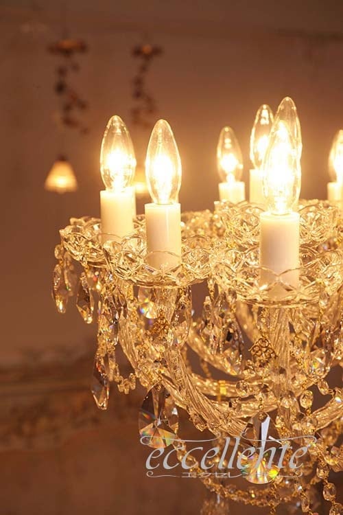 TB078210CL チェコ製 ボヘミアクリスタル シャンデリア 30灯 Clear