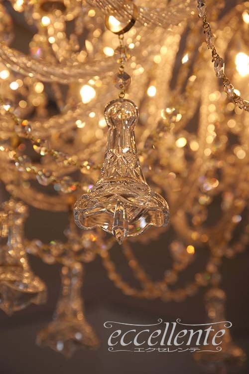 チェコ製 ボヘミアクリスタル シャンデリア 30灯 Clear／ノーマル