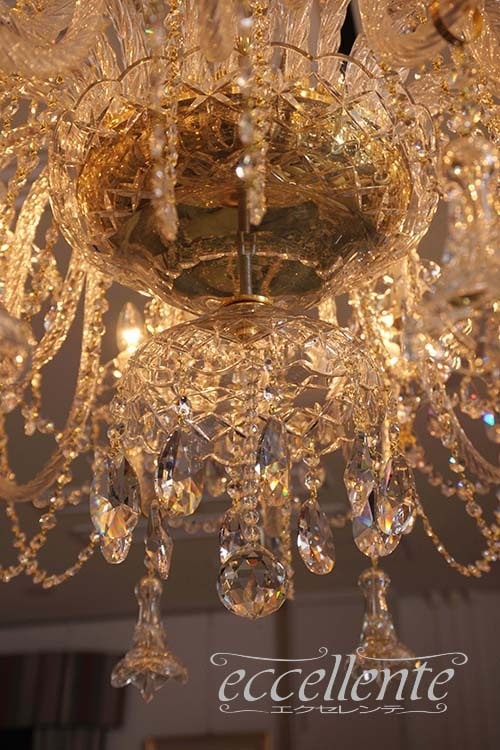 チェコ製ボヘミアクリスタルシャンデリア8 Clear/ノーマルカット チェコ製ボヘミアクリスタルシャンデリア8 Clear/ノーマルカット