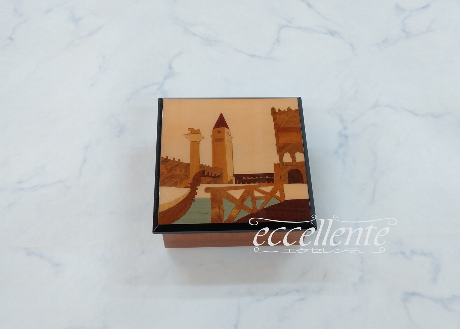 イタリア製ジュエリーボックス 象嵌入り｜ Jewelry Box with Inlay｜BG
