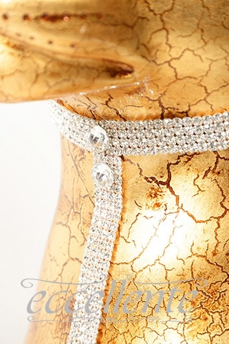 VO-71310CGBOA イタリア製 陶製置物 ヒョウ with leash