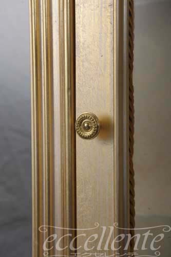 【シリック/Silik】イタリア製 1ドアグラスキャビネット ホワイトゴールド｜SI-0560