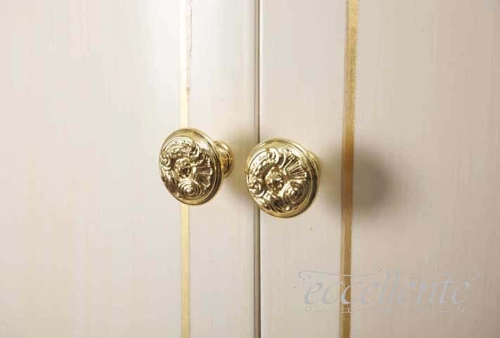 TV-BR6120WA イタリア製 2ドアサイドボード St.ボルボネーゼ アンティークホワイト+ゴールドリーフ 2 door sideboard St. Borbonese/Antique white with gold leaf