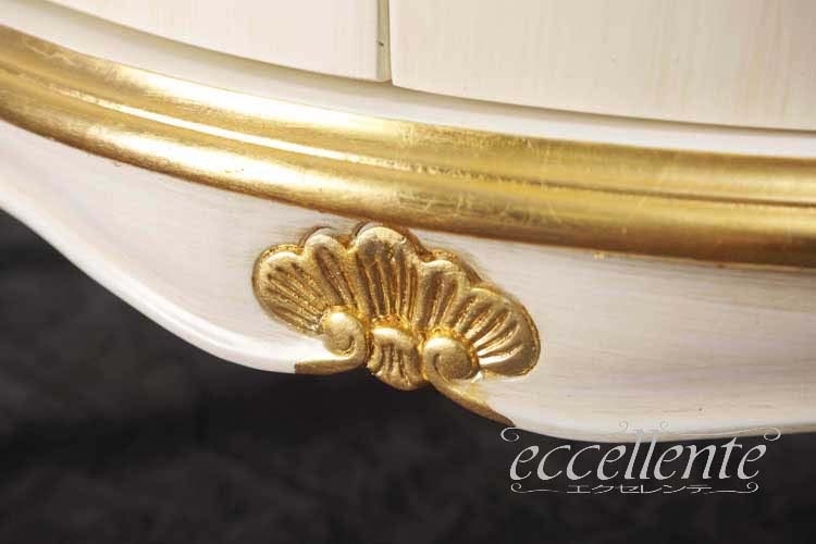 TV-BR6120WA イタリア製 2ドアサイドボード St.ボルボネーゼ アンティークホワイト+ゴールドリーフ 2 door sideboard St. Borbonese/Antique white with gold leaf