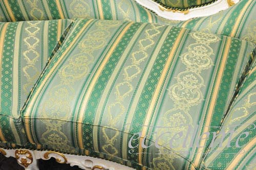 イタリア製 ラウンド3シートソファ アマデウス アンティークホワイト+ゴールド｜GP-124/3W