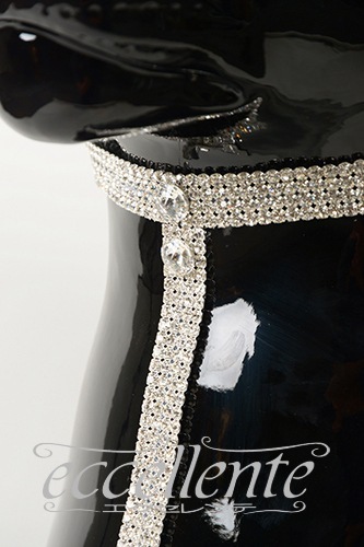 VO-71310CGNL イタリア製 陶製置物 黒ヒョウ with leash