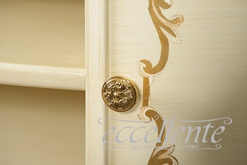 TV-BR6122WA イタリア製 テレビボードグランデ St.ボルボネーゼ アンティークホワイト+ゴールドリーフ TV board grande St. Borbonese/Antique white with gold leaf