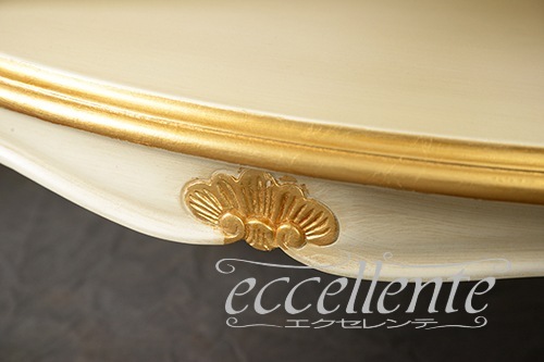 TV-BR6122WA イタリア製 テレビボードグランデ St.ボルボネーゼ アンティークホワイト+ゴールドリーフ TV board grande St. Borbonese/Antique white with gold leaf