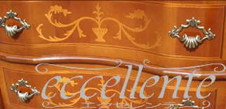 イタリア製4段猫脚チェスト 象嵌｜TS-044/SPA/BR-T