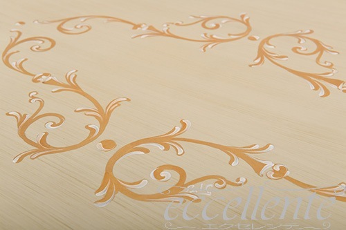 TV-BR94014WA イタリア製 ダイニングテーブル140　St.ボルボネーゼ　アンティークホワイト＋ゴールドリーフ  Dining Table 140 St. Borbonese/Antique white with gold leaf