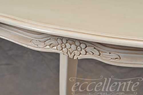 イタリア製 センターテーブル 楕円 アンティークホワイト｜GP-126WA