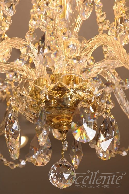 チェコ製ボヘミアクリスタルシャンデリア8 Clear/ノーマルカット TB078404CL チェコ製 ボヘミアクリスタル シャンデリア8灯 Clear