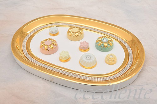 CB-534BOS イタリア製 トレイ オーバル　Crystal White<br>Tray Oval Crystal White