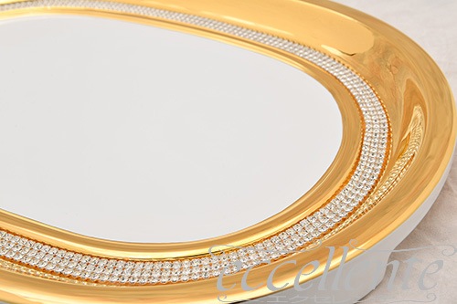 CB-534BOS イタリア製 トレイ オーバル　Crystal White<br>Tray Oval Crystal White