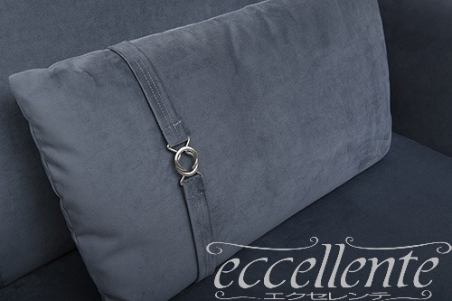 イタリア製 クッション NY P-Premium 無地Bluegray  Cushion NY P-Premiurm Plain Bluegray｜CM-DMNYPP1B