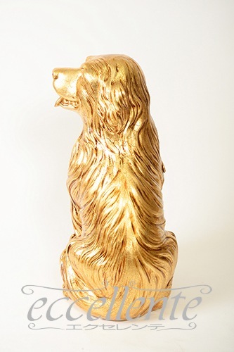 イタリア製 陶製置物 マウンテンドッグ Gold｜VO-71304BOA
