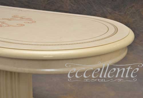 【サルタレッリ/Saltarelli】FL-11W イタリア製 センターテーブル フローレンス オーバル アイボリー