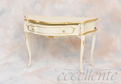 TV-BR6105WA イタリア製 コンソール　St.ボルボネーゼ　アンティークホワイト＋ゴールドリーフ      Console St. Borbonese/Antique white with gold leaf