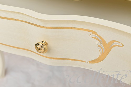 TV-BR6105WA イタリア製 コンソール　St.ボルボネーゼ　アンティークホワイト＋ゴールドリーフ      Console St. Borbonese/Antique white with gold leaf