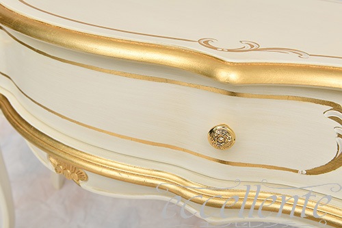 TV-BR6105WA イタリア製 コンソール　St.ボルボネーゼ　アンティークホワイト＋ゴールドリーフ      Console St. Borbonese/Antique white with gold leaf