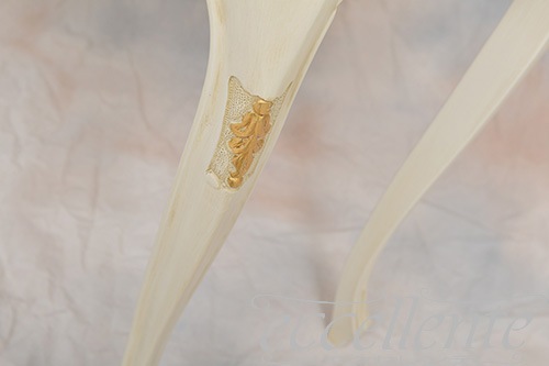 TV-BR6105WA イタリア製 コンソール　St.ボルボネーゼ　アンティークホワイト＋ゴールドリーフ      Console St. Borbonese/Antique white with gold leaf