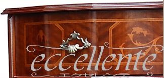 イタリア製5段猫脚チェスト 象嵌｜TS-054/5/SPA-BR