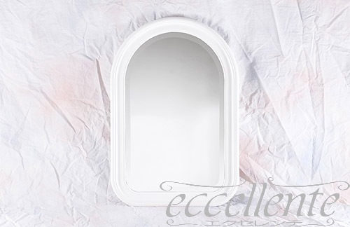 イタリア製 ミラー アンティークホワイト クラッカリー仕上げ   Mirror Antique White with crackery finish｜LA-030B