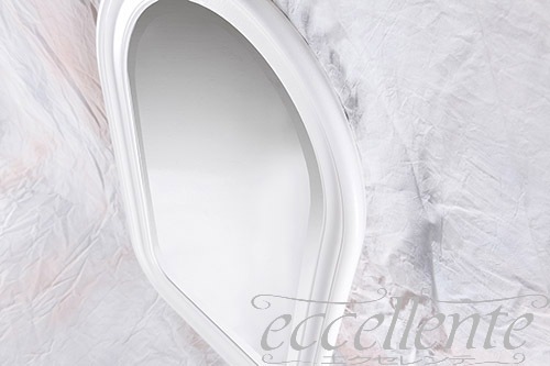 イタリア製 ミラー アンティークホワイト クラッカリー仕上げ   Mirror Antique White with crackery finish｜LA-030B