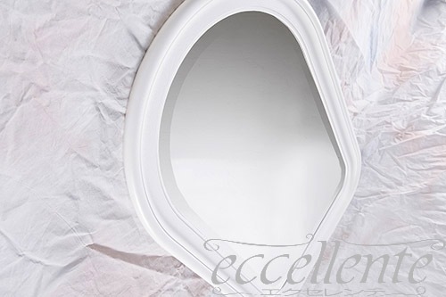 イタリア製 ミラー アンティークホワイト クラッカリー仕上げ   Mirror Antique White with crackery finish｜LA-030B