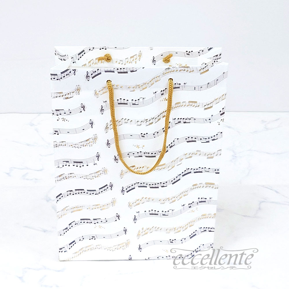 イタリア製 手提げ紙袋 S/M/L Musical Notes  Paper bag Musical Notes S/M/L｜BB-502C37ABC