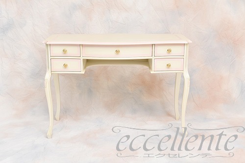 TV-BR590WP イタリア製 デスク　St.ボルボネーゼ　アンティークホワイト＋ピンク  Desk St.Borbonese /Antique white with pink paint