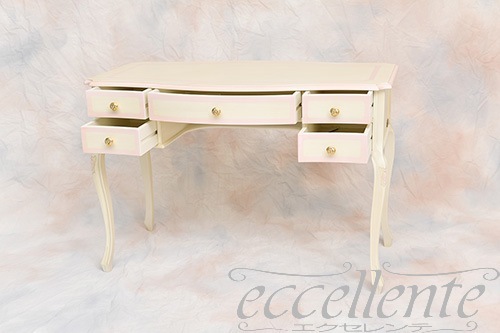 TV-BR590WP イタリア製 デスク　St.ボルボネーゼ　アンティークホワイト＋ピンク  Desk St.Borbonese /Antique white with pink paint