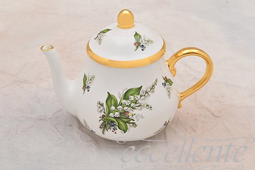 CB-NAT5 イタリア製 ティーポット縦長 Mughetto<br>Tea Pot Vertical Mughetto