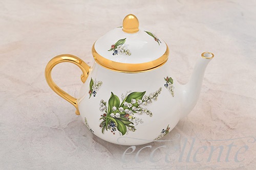 CB-NAT5 イタリア製 ティーポット縦長 Mughetto<br>Tea Pot Vertical Mughetto