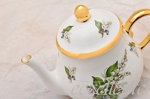 CB-NAT5 イタリア製 ティーポット縦長 Mughetto<br>Tea Pot Vertical Mughetto