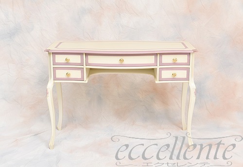 TV-BR590WV イタリア製 デスク St.ボルボネーゼ アンティークホワイト+ヴァイオレット Desk St.Borbonese /Antique white with violet paint