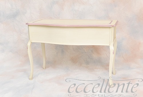TV-BR590WV イタリア製 デスク St.ボルボネーゼ アンティークホワイト+ヴァイオレット Desk St.Borbonese /Antique white with violet paint