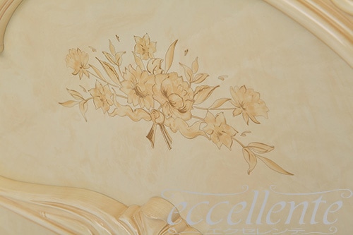 イタリア製 シングルベッド ミレディ アイボリー/布張りスプリングフレーム(マットレスサイズW100cm)|ML-LET03AV01-EI-SLSO100