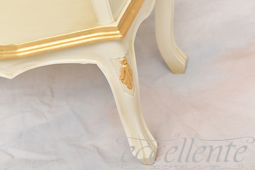 TV-BR581WA イタリア製 ブックシェルフ　St.ボルボネーゼ　アンティークホワイト＋ゴールドリーフ  Bookshelf St.Borbonese /Antique white with gold leaf