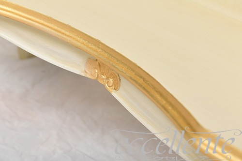 TV-BR581WA イタリア製 ブックシェルフ　St.ボルボネーゼ　アンティークホワイト＋ゴールドリーフ  Bookshelf St.Borbonese /Antique white with gold leaf