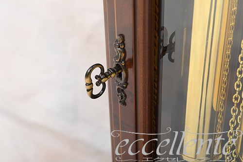 イタリア製 ホールクロック 象嵌入り Walnut root inlay｜CO-453803