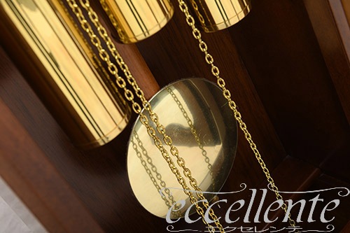 イタリア製 ホールクロック 象嵌入り Walnut root inlay｜CO-453803