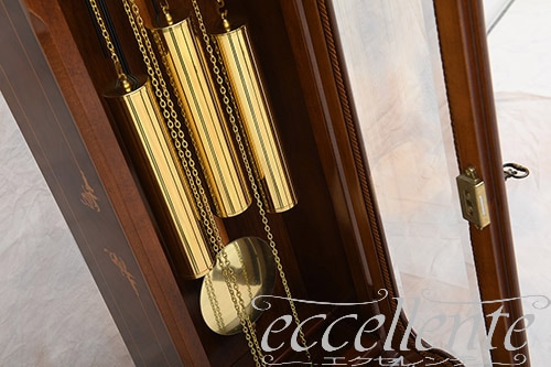 イタリア製 ホールクロック 象嵌入り Walnut root inlay｜CO-453803