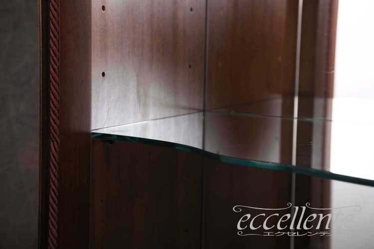 イタリア製 3ドアカップボード St.ボルボネーゼ 象嵌／ウォールナット＋ゴールドリーフ｜3 door cupboard St. Borbonese with inlay/Walnut Finish with gold leaf｜TV-BR6114NGU,TV-BR6113NG