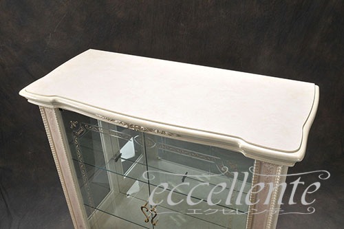 【サルタレッリ/Saltarelli】VE-21W イタリア製 2ドアグラスサイドボード ヴェルサイユ アイボリー