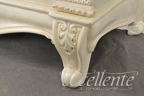 【サルタレッリ/Saltarelli】VE-21W イタリア製 2ドアグラスサイドボード ヴェルサイユ アイボリー