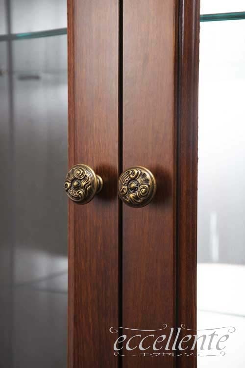 TV-BR6128NGU,TV-BR6120NG イタリア製 2ドアカップボード St.ボルボネーゼ 象嵌/ウォールナット+ゴールドリーフ 2 door cupboard St. Borbonese with inlay/Walnut color with gold leaf