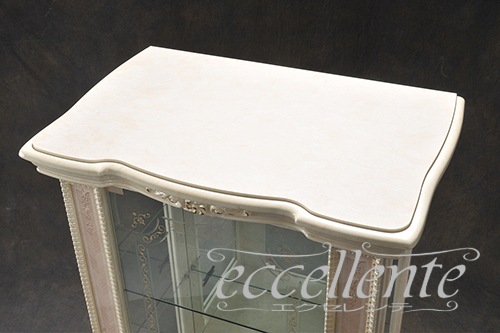 【サルタレッリ/Saltarelli】VE-17W イタリア製 1ドアグラスサイドボード　ヴェルサイユ　アイボリー