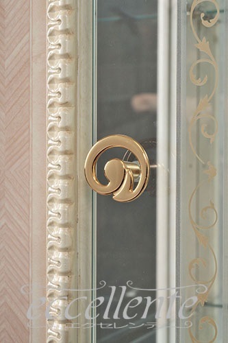 【サルタレッリ/Saltarelli】VE-17W イタリア製 1ドアグラスサイドボード　ヴェルサイユ　アイボリー