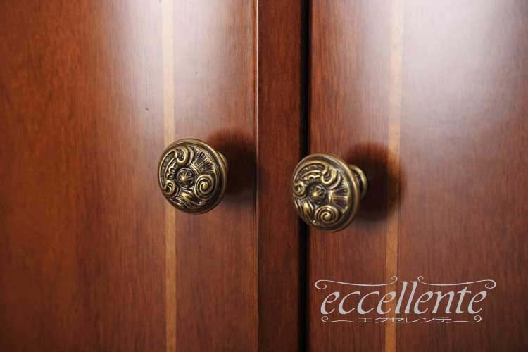 TV-BR6113NG イタリア製 3ドアサイドボード St.ボルボネーゼ 象嵌/ウォールナット+ゴールドリーフ 3 door sideboard St. Borbonese with inlay/Walnut color with gold leaf